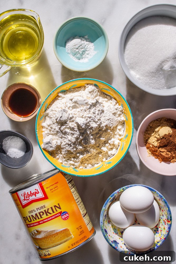 pumpkin bundt cake ingredients
