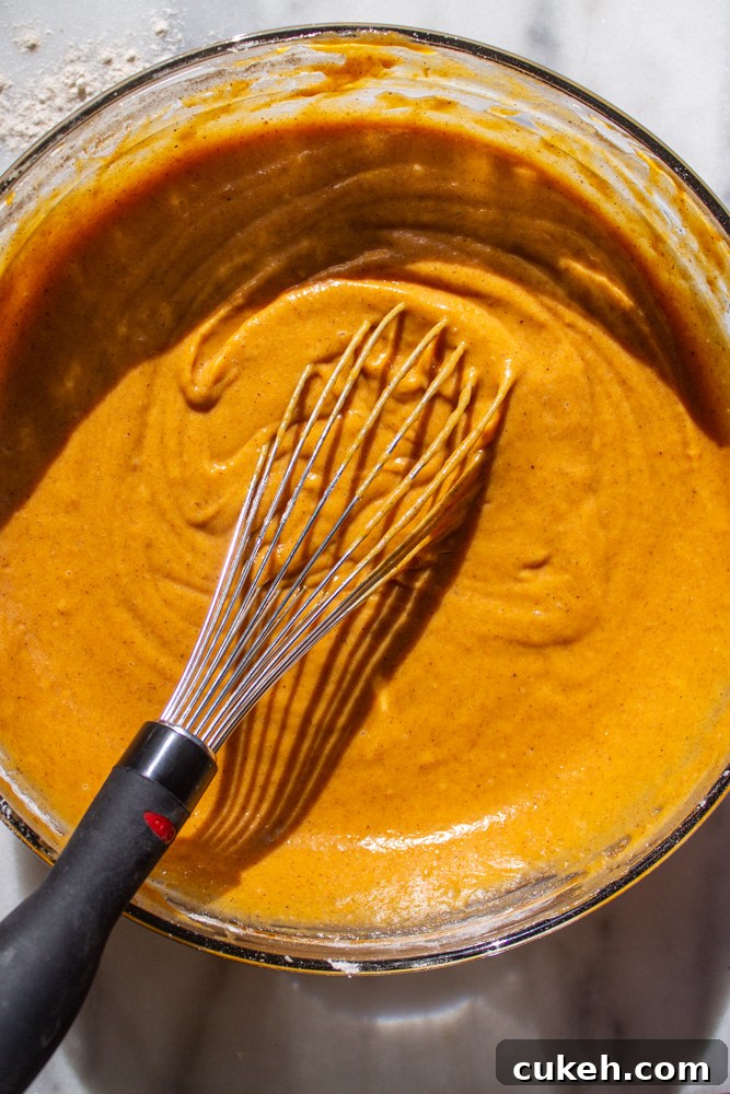 pumpkin bundt cake batter