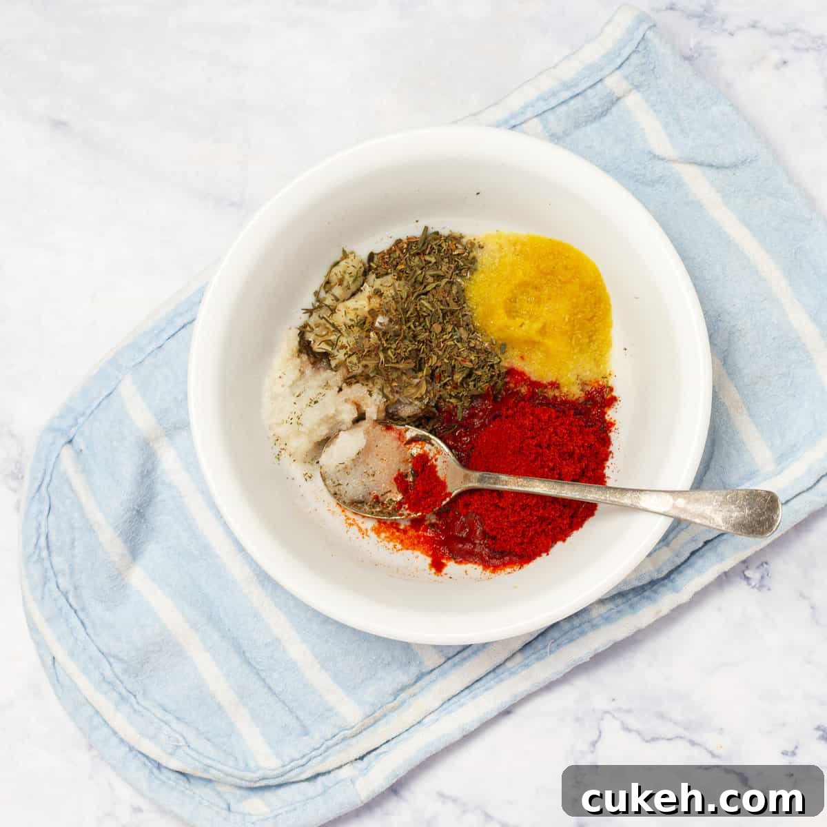 Instant Pot Whole Chicken spices mixed in a bowl