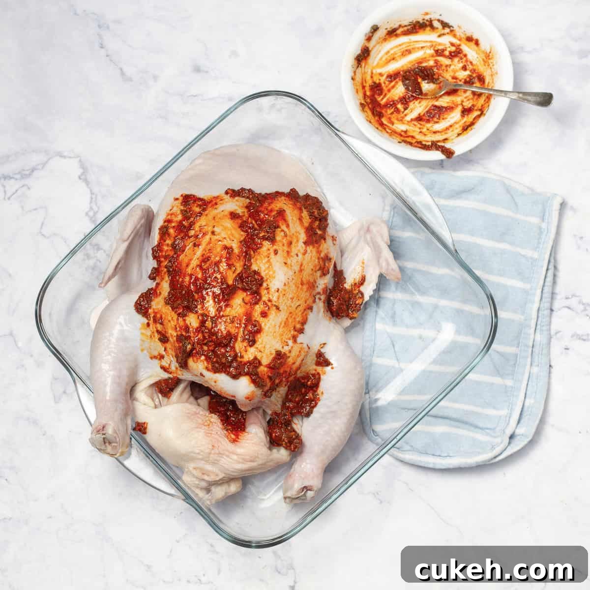 Instant Pot Whole Chicken marinated chicken