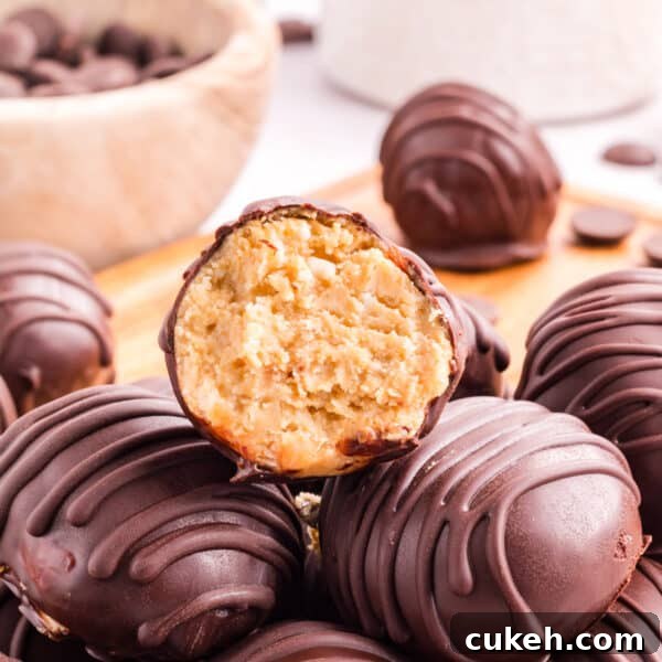 Forgotten-Style Homemade Cookies: Soft, Crispy, Timeless Recipe 5 A pile of chocolate and peanut butter truffles.