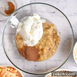 Combining all wet ingredients in bowl