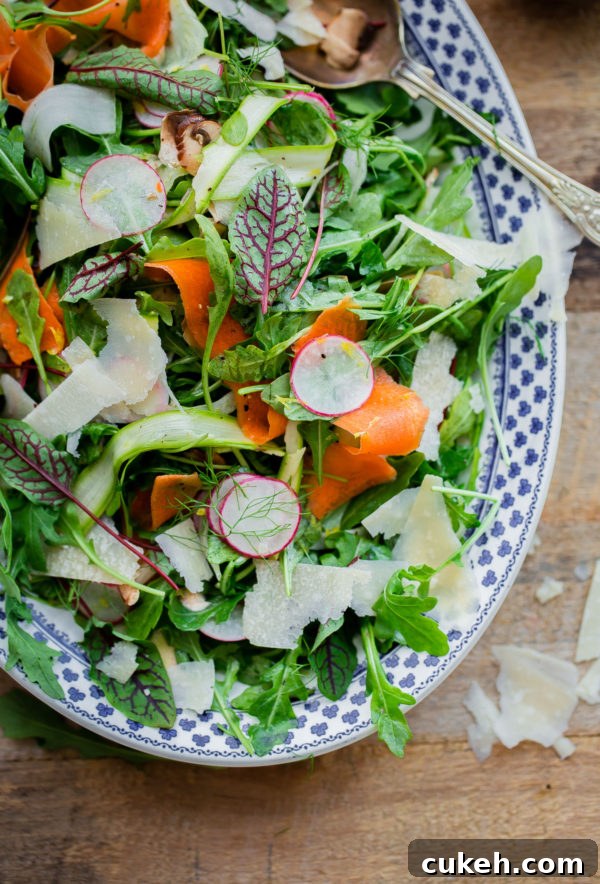 Shaved Vegetable Salad with Parmesan