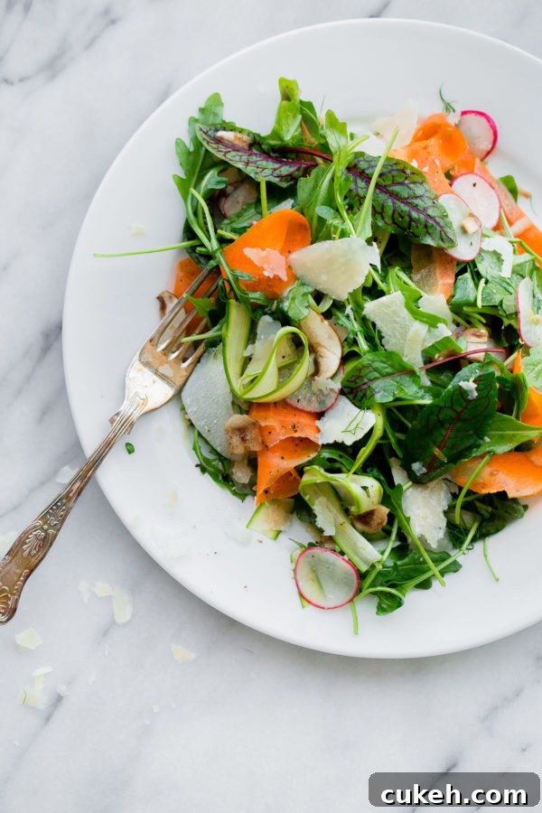Shaved Vegetable Salad with Parmesan
