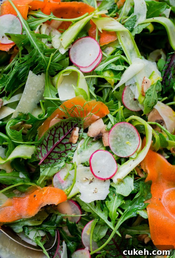 Shaved Vegetable Salad with Parmesan