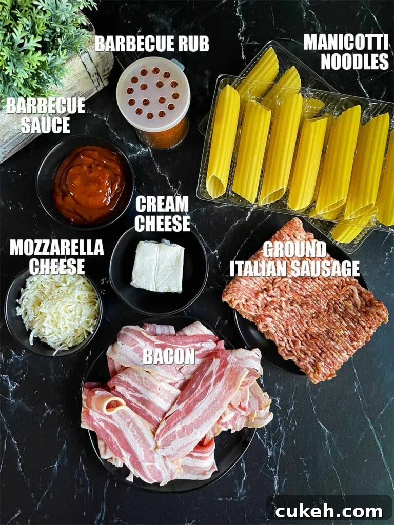 Smoked Shotgun Shells: Savory Sausage-Stuffed Appetizer Recipe 3 Ingredients for the smoked shotgun shells.