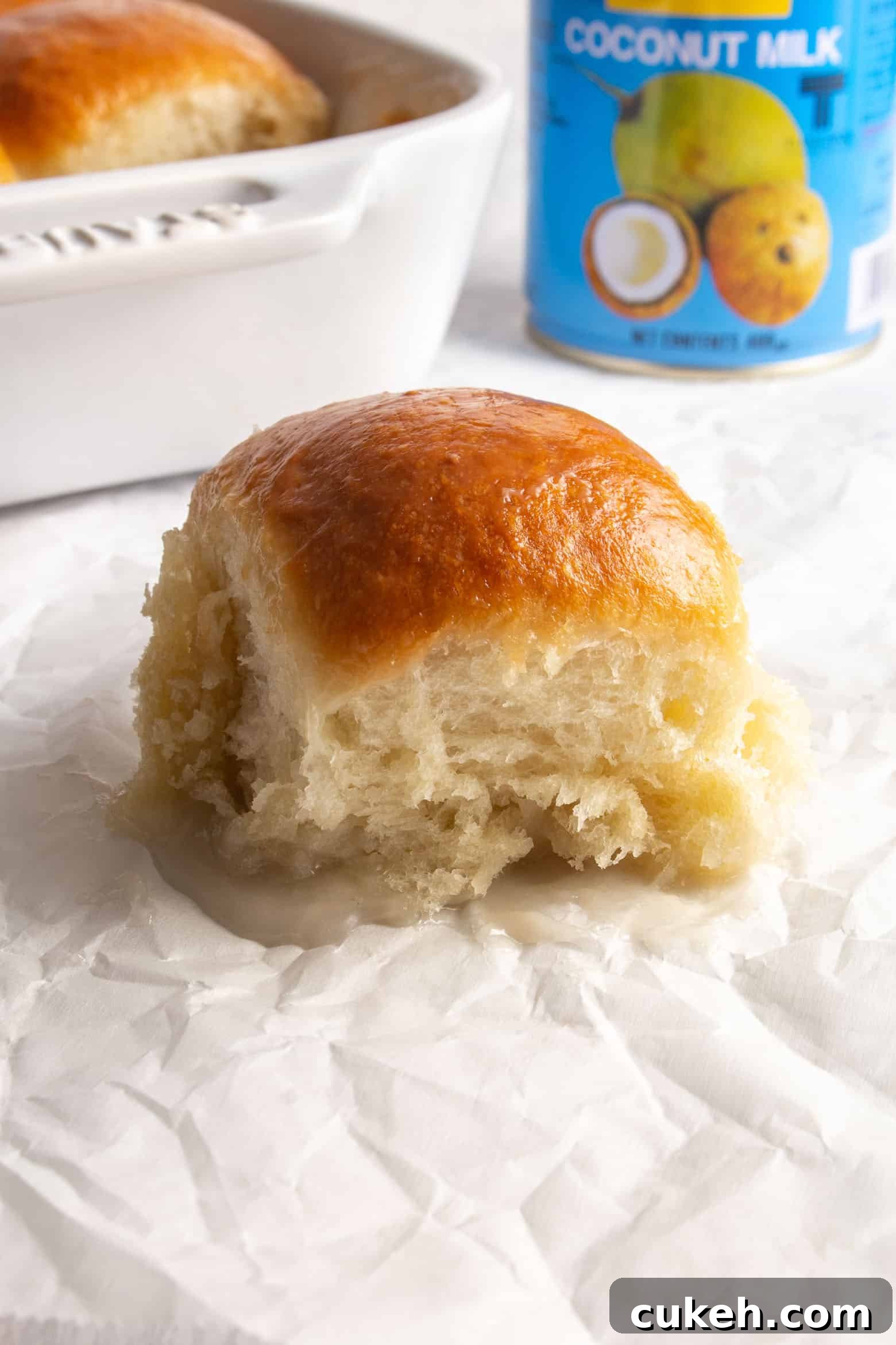 Pani popo on a piece of parchment paper.