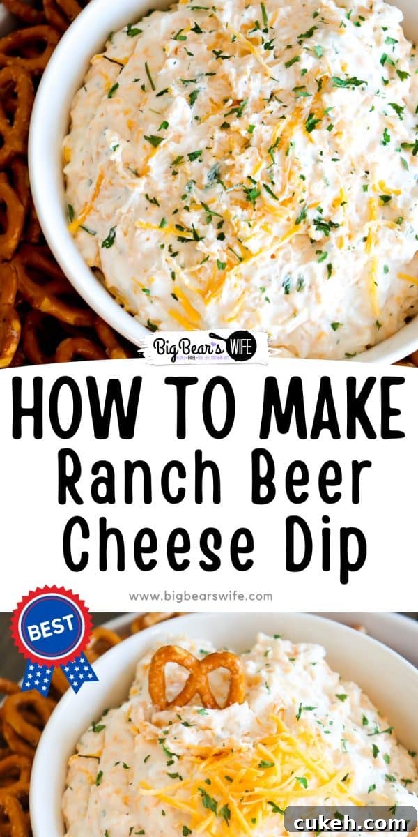 Ranch Beer Cheese Dip is a crazy easy dip recipe