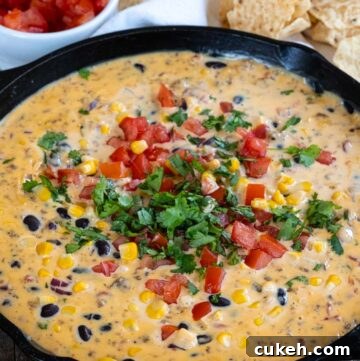 cowboy queso in a cast iron skillet