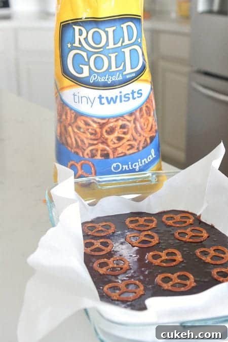 Pretzel Peanut Popcorn Brownies