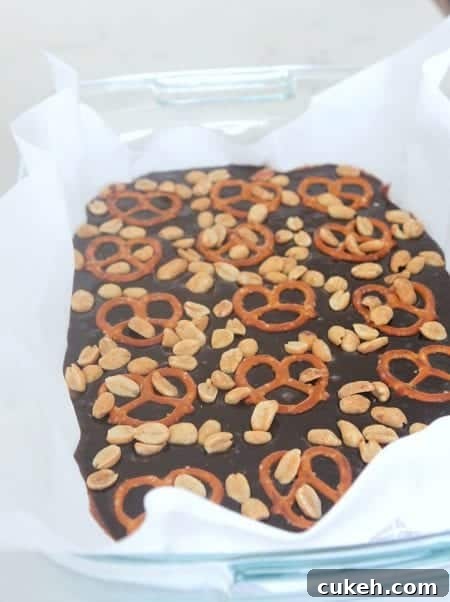Pretzel Peanut Popcorn Brownies