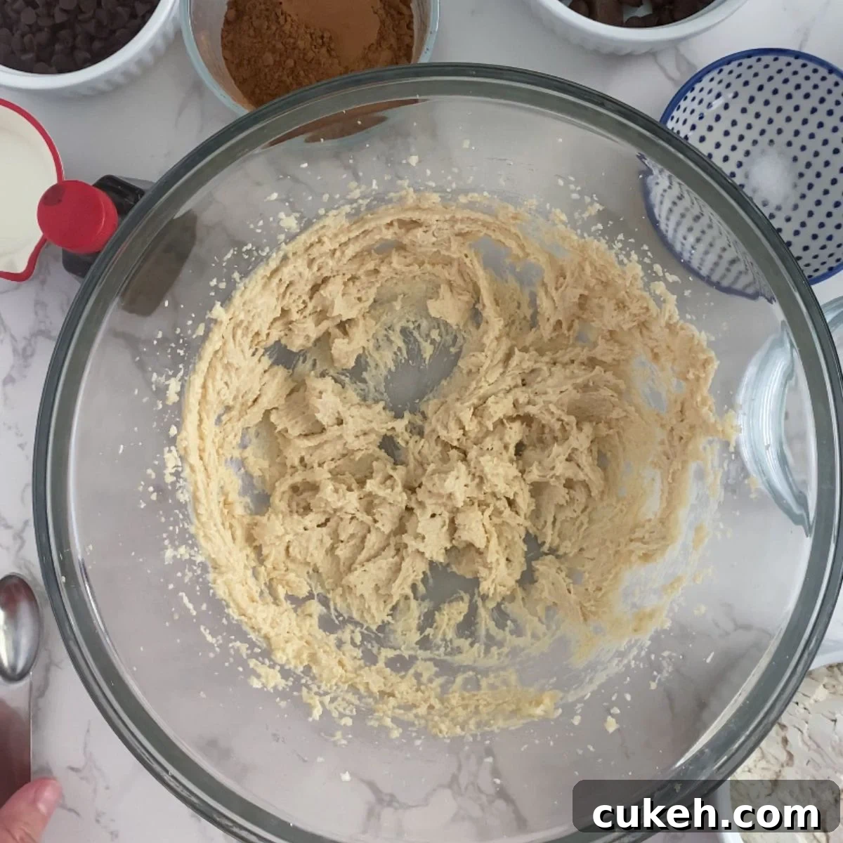 How to Make Safe Edible Brownie Batter at Home 4 creamed butter and sugar in a bowl.