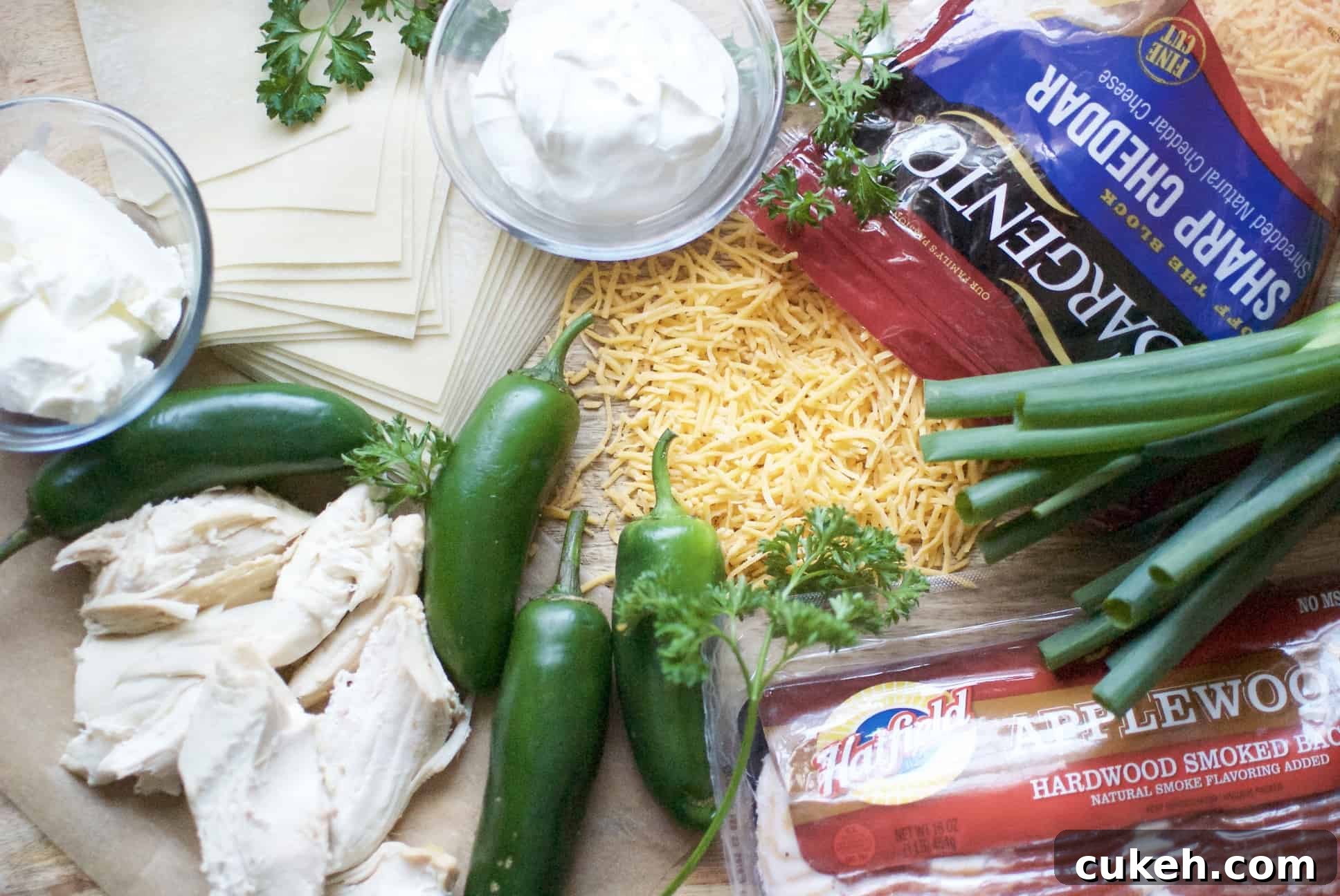 chicken, bacon & cheddar jalepeno popper cups