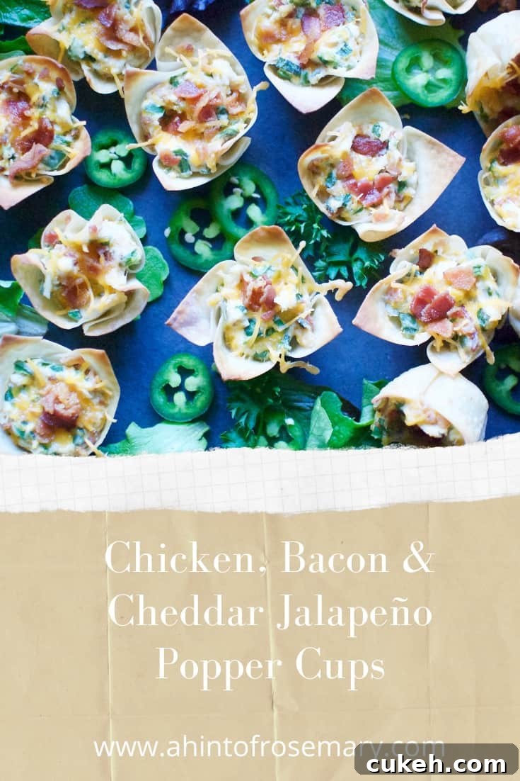 Chicken, Bacon & Cheddar Jalapeño Popper Cups