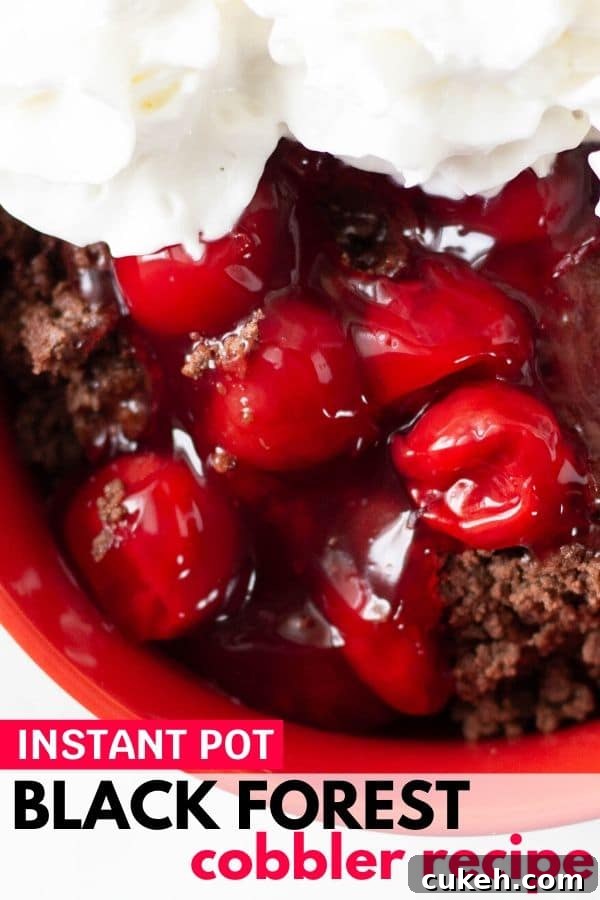 Decadent Instant Pot Black Forest Cobbler Recipe with Video 8 black forest cobbler