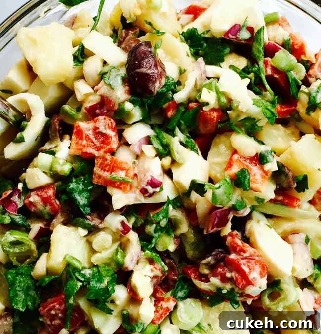 Mediterranean salad on a transparent plate