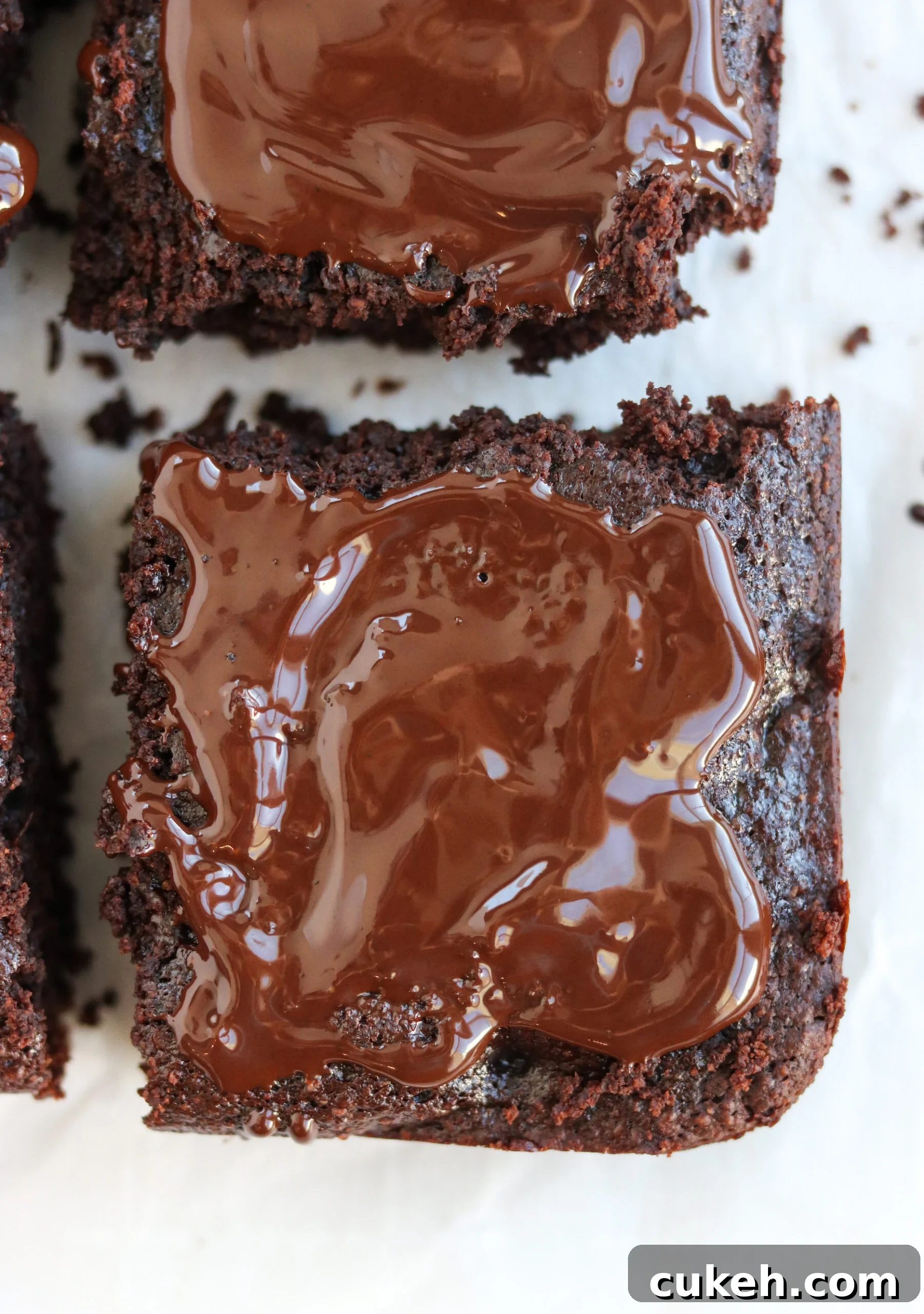 a slice of Double Chocolate Thin Mint Brownies