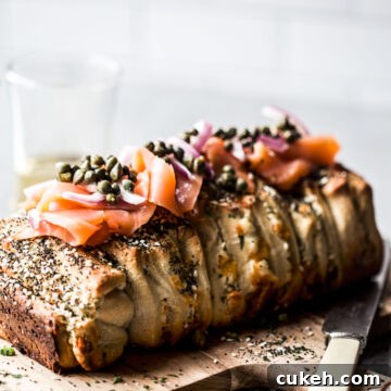 Cream Cheese Bagel & Lox Pull-Apart Loaf