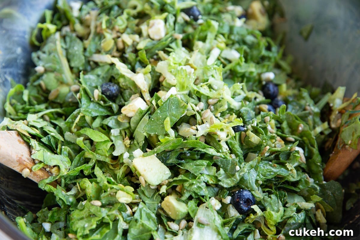 Tossed salad in a large bowl.
