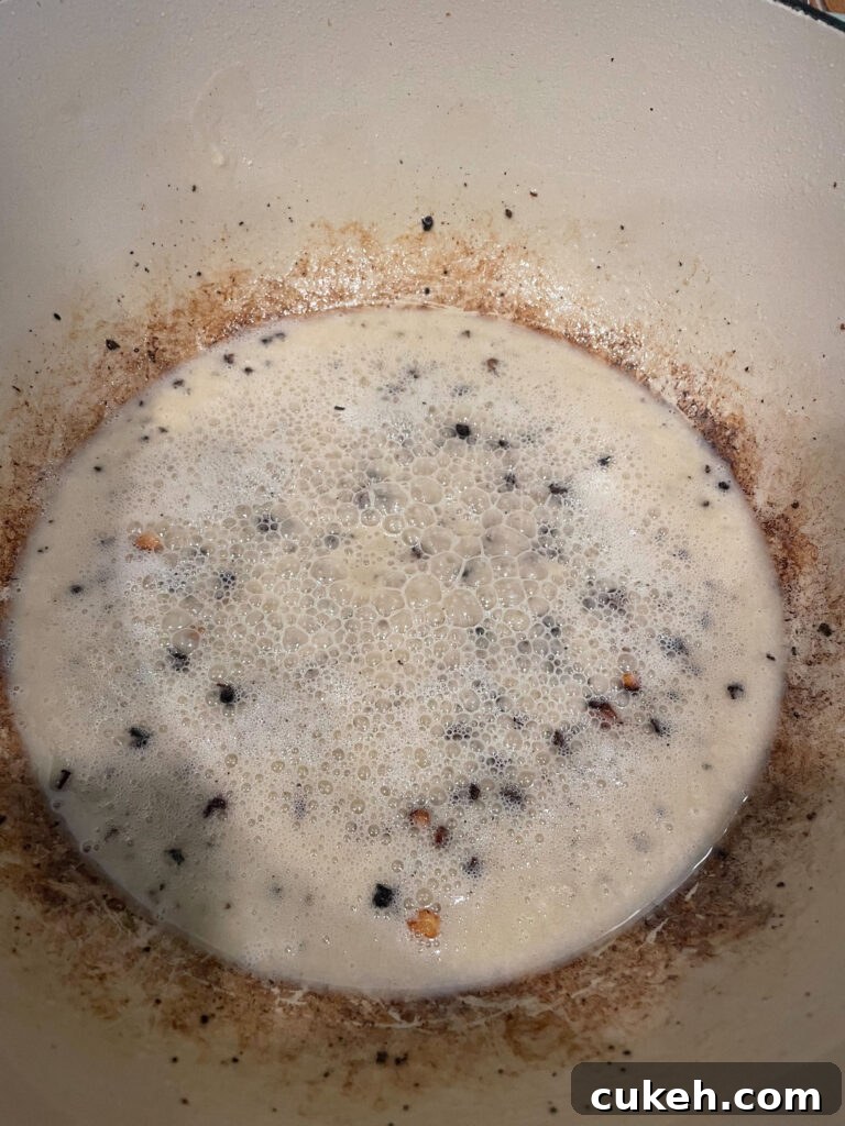 roux for gumbo when it first starts cooking 
