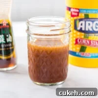 stir fry sauce in a mason jar