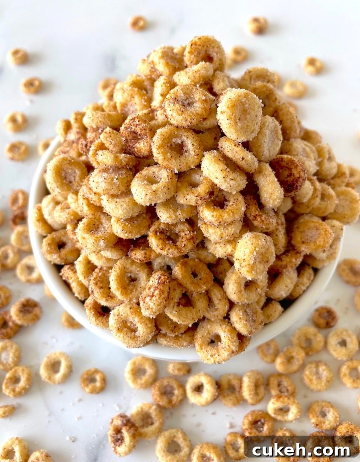 This yummy treat is a hit with my picky kids! Hot buttered mini donut Cheerios are a fun snack idea for after school, movie night, road trips, and on the go for sports practice. 