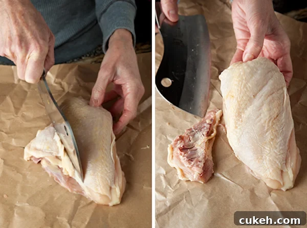 How to trim chicken breasts