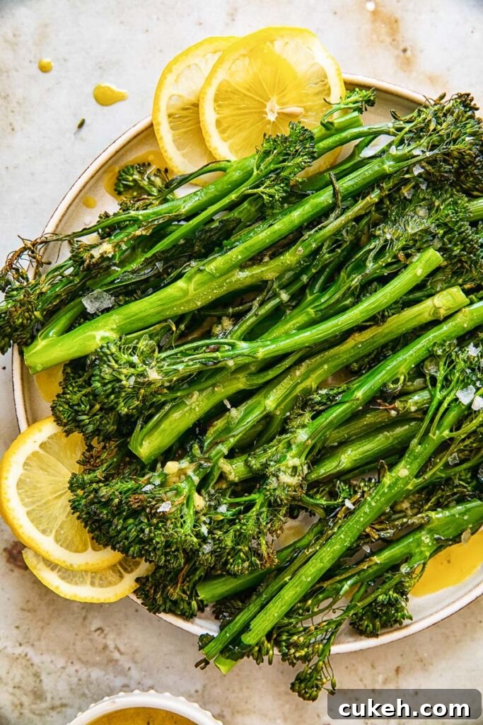 Plate of tenderstem broccoli
