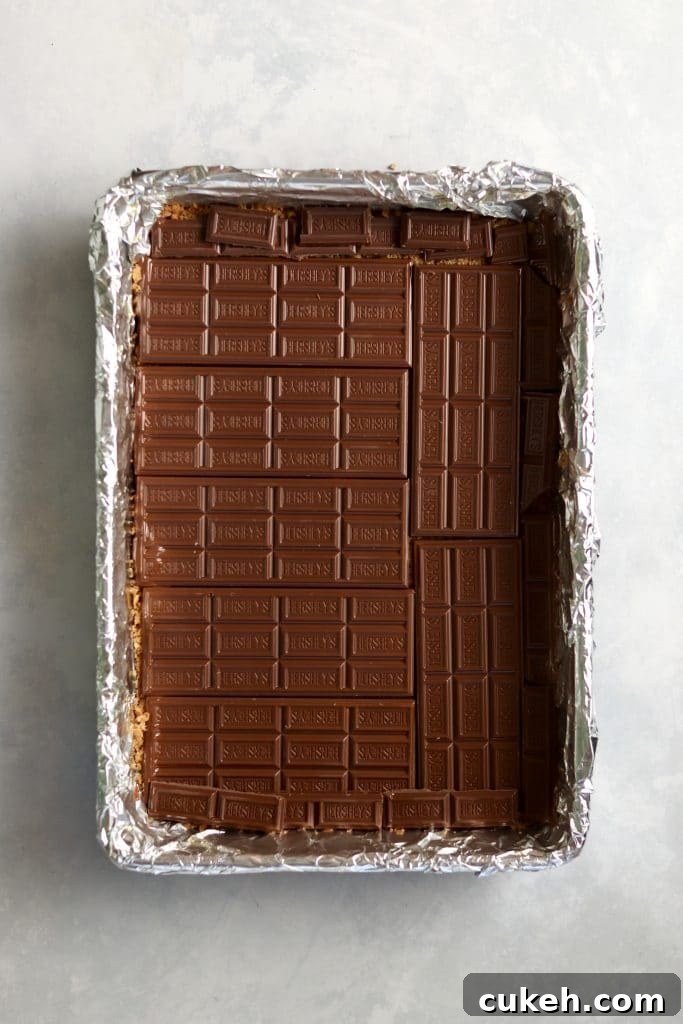 Hershey chocolate bar layer