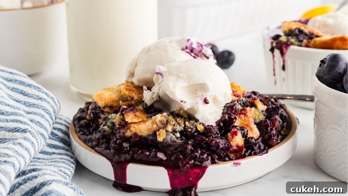 Blueberry dump cake