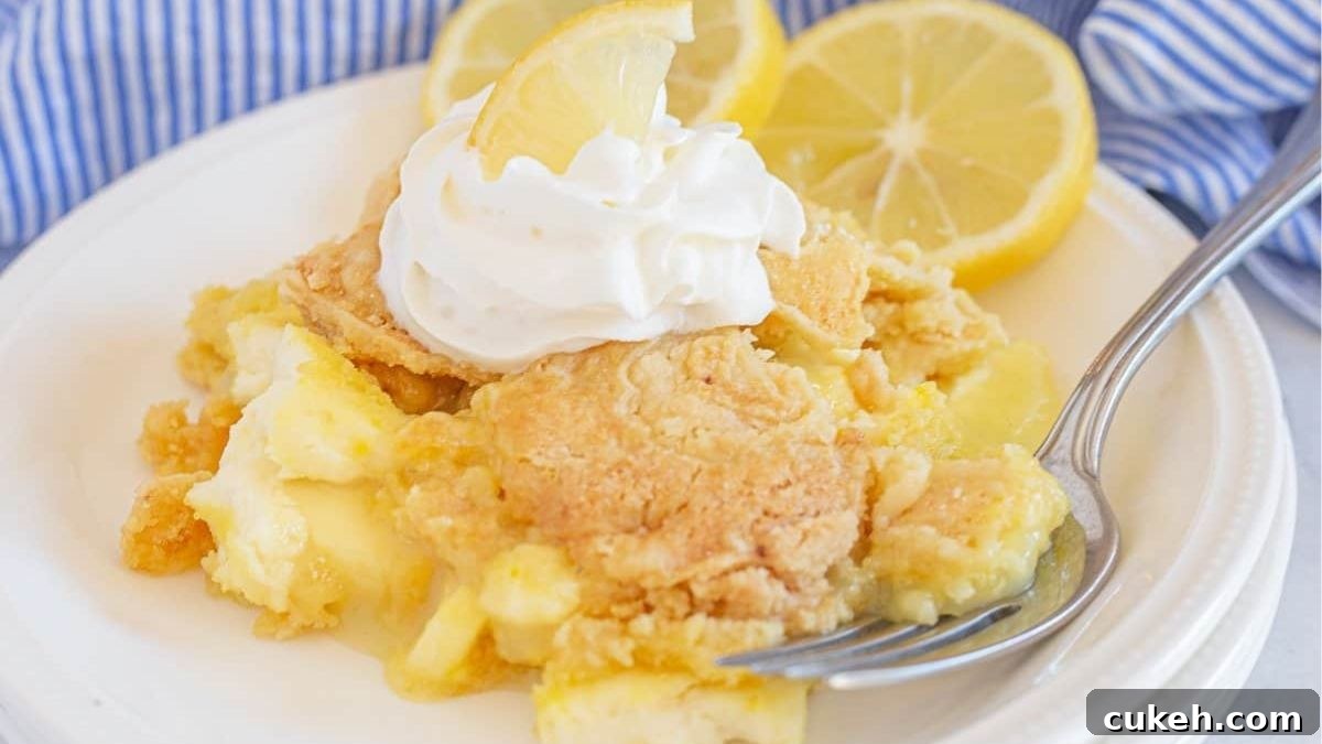 Lemon cream cheese dump cake