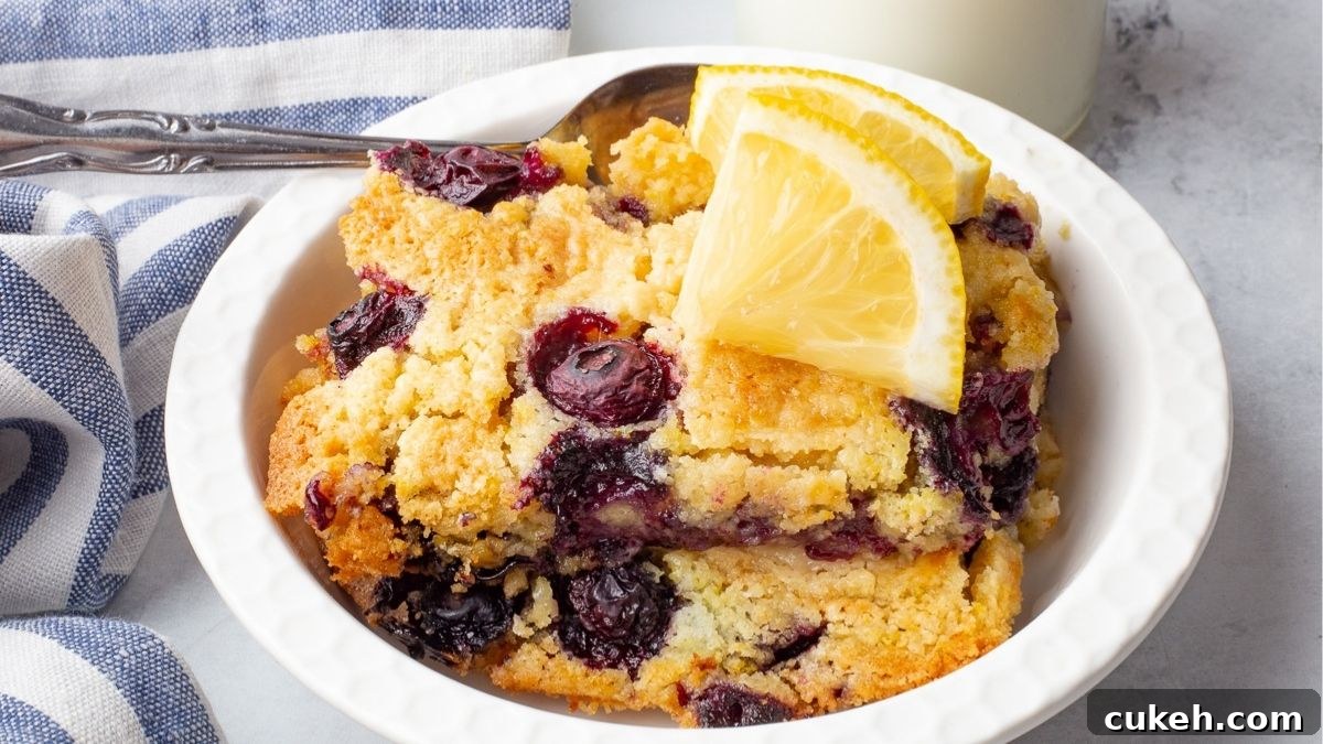 Lemon blueberry dump cake