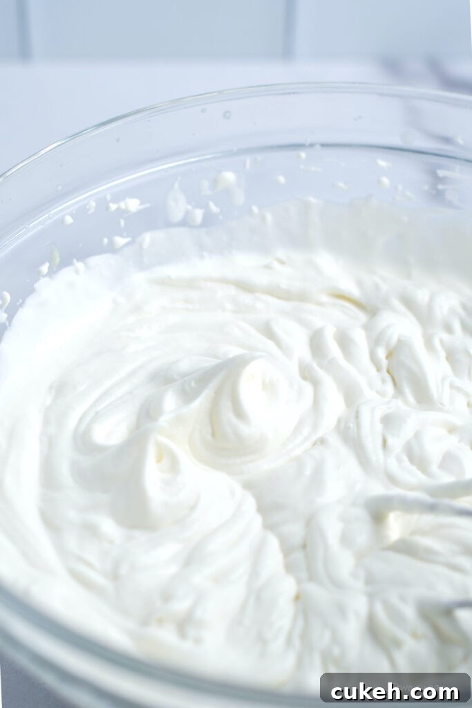 white chocolate mousse in a bowl