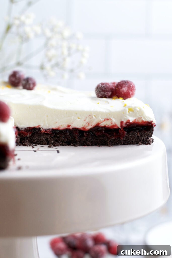 inside look at the three layers white chocolate tart