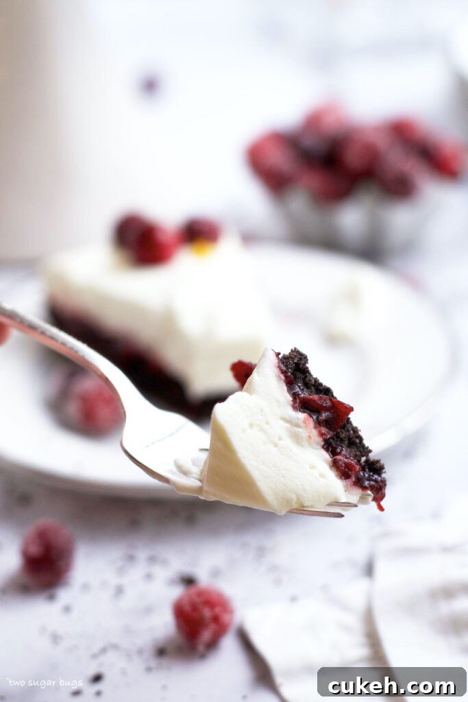 bite of tart on a fork