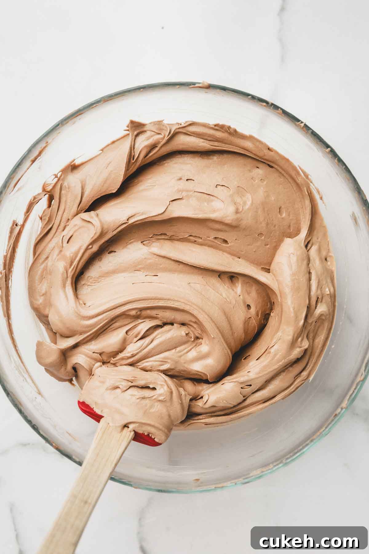 Marble Cupcakes Recipe: Swirled Chocolate-Vanilla Cupcakes 11 whipped chocolate ganache frosting texture