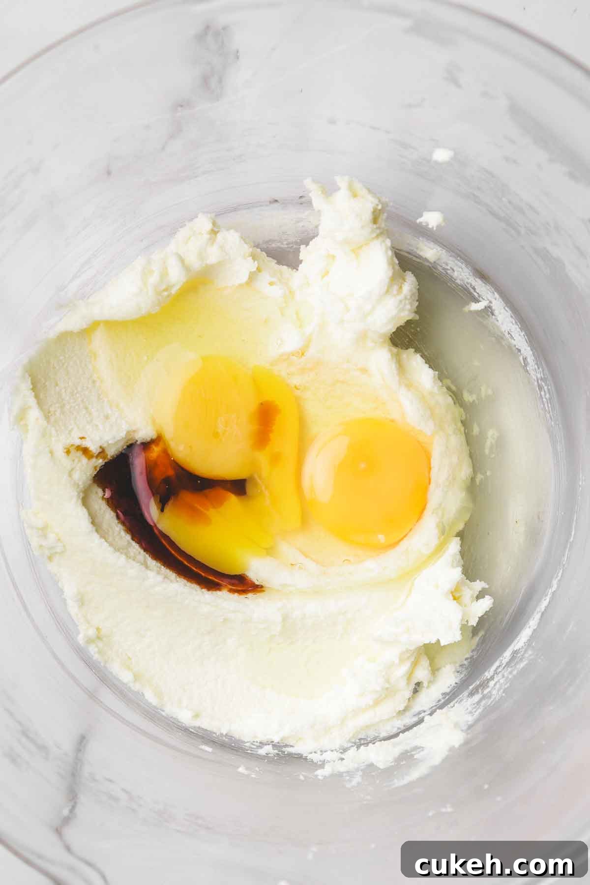 Marble Cupcakes Recipe: Swirled Chocolate-Vanilla Cupcakes 4 mixing bowl with cupcake ingredients for marble cupcakes