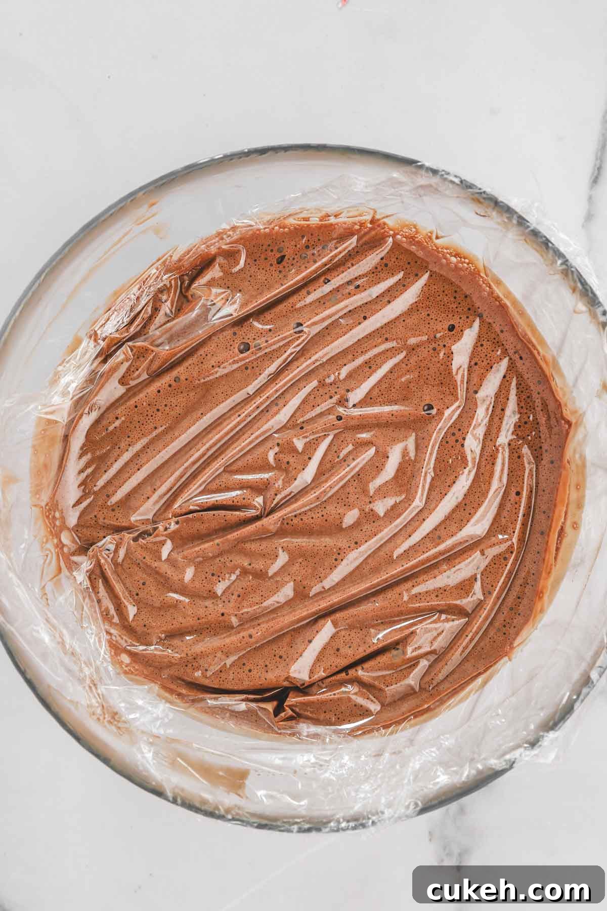 Marble Cupcakes Recipe: Swirled Chocolate-Vanilla Cupcakes 10 smooth chocolate ganache mixture in bowl