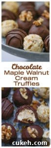Chocolate Maple Walnut Cream Truffles