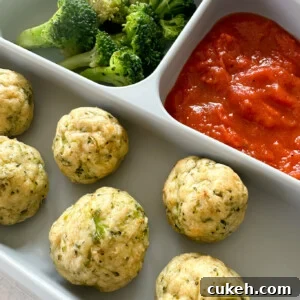 15 Nutritious Broccoli Recipes for Babies and Toddlers 12 Chicken and broccoli meatballs served with marinara sauce.