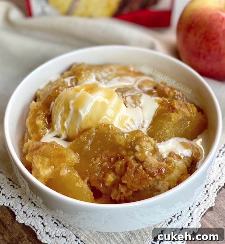 Serve warm with vanilla ice cream.