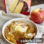 Caramel apple dump cake