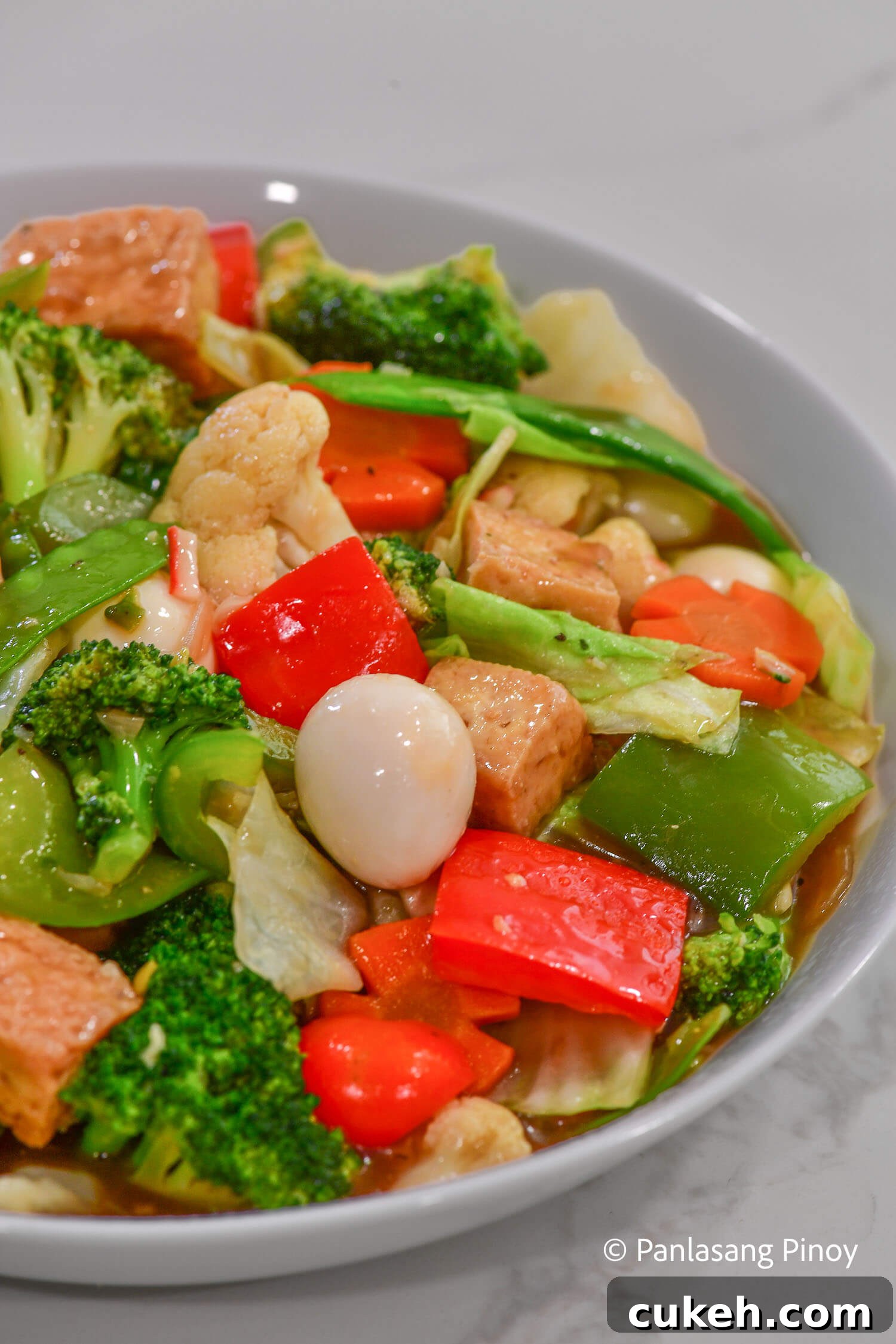 chop suey with egg and tofu