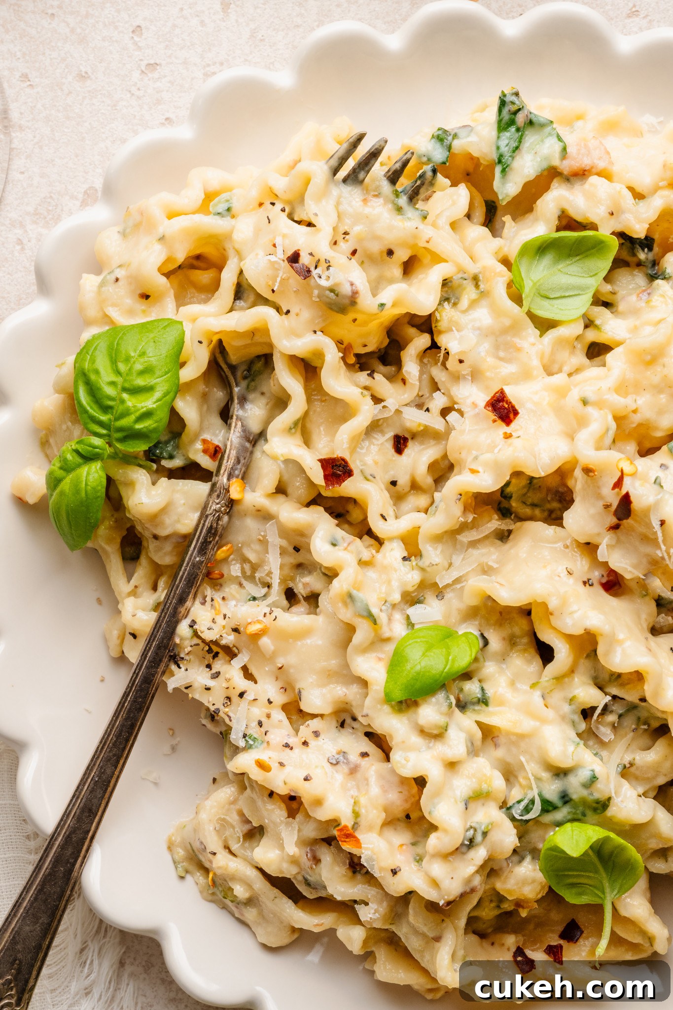 Zucchini lemon pasta