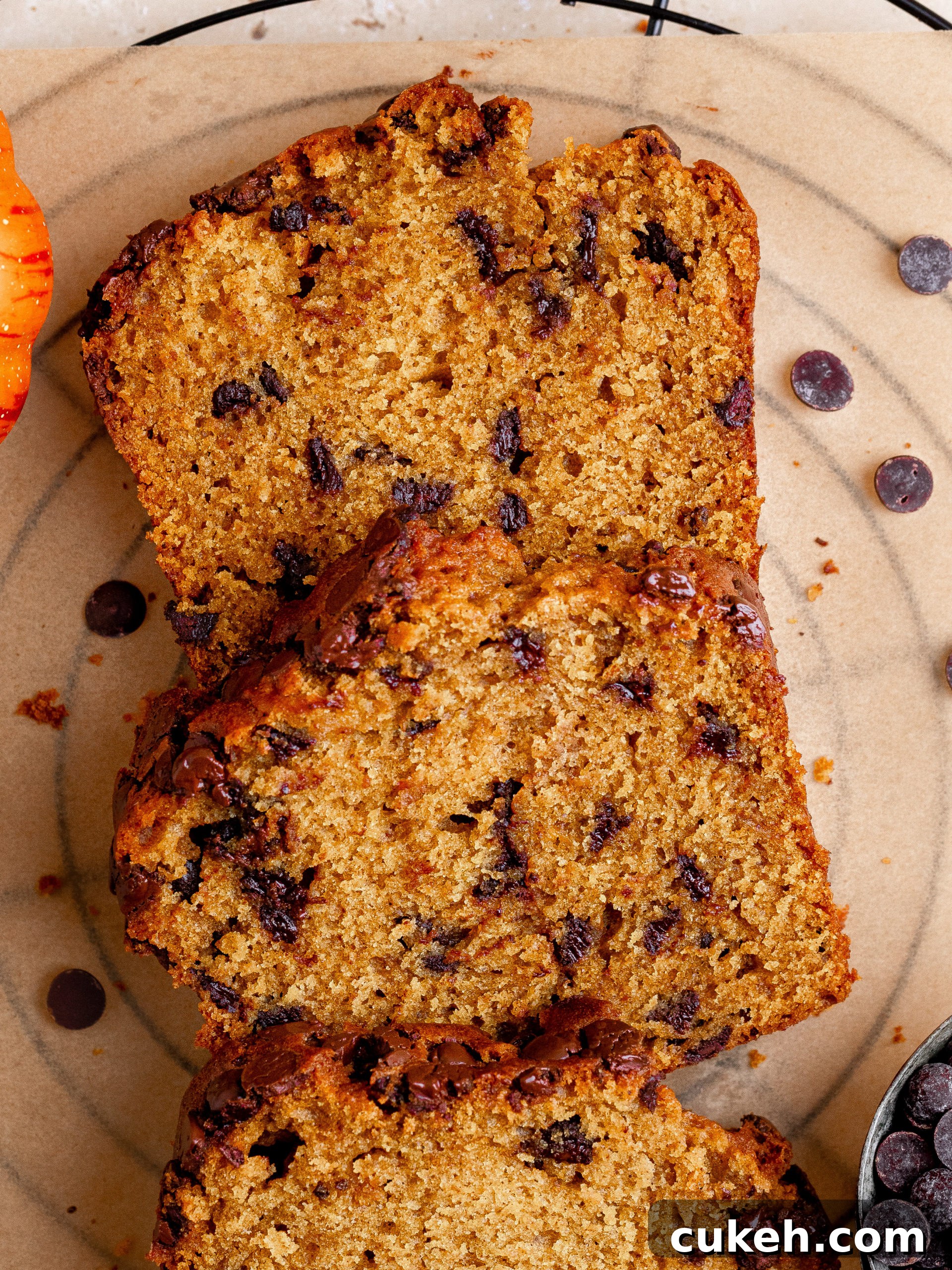 Pumpkin bread slices