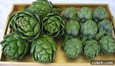 Artichokes for moschari-me-agkinares