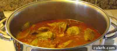 The dish is done when the artichokes are done.