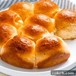 Sweet buttery brioche rolls baked until golden brown.